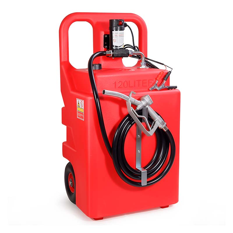 Diesel Tank 32 Gallon with 12V Electric Transfer Pump Oil Hose and Gun